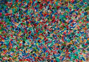 Levendige abstracte penseelstreken