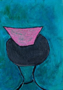 Abstracte roze figuur door Dale Hefer & Family