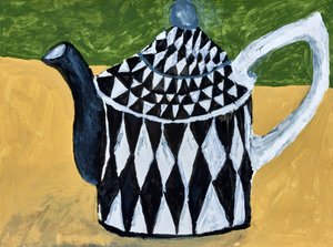 Harlequin-theepot door Dale Hefer & Family