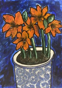 Levendige oranje bloemen door Dale Hefer & Family