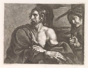 Johannes de Doper in de gevangenis bezocht door Salome door Damiano Pernati