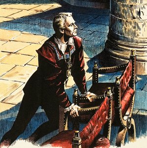 Laurence Olivier als Hamlet door Dan Escott