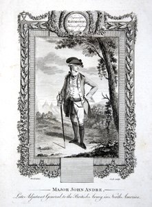 Majoor John Andre, late Adjudant-Generaal van het Britse leger in Noord-Amerika, gegraveerd door Thomas Cook (1744-1818) ca. 1785 door Daniel (after) Dodd