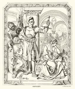 Ridderlijkheid door Daniel (after) Maclise