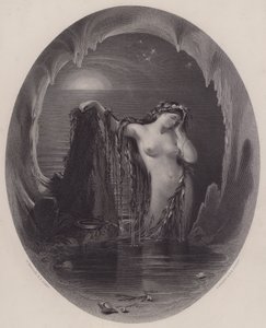 De Oorsprong van de Harp door Daniel (after) Maclise