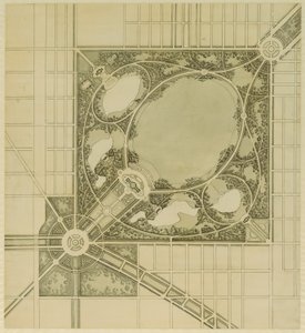 Plan van Chicago, Plaat 62, Plan van een voorgesteld park, 1909 door Daniel Burnham