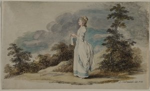 Susanne De dochter van de kunstenaar op de leeftijd van eenentwintig, 1782 door Daniel Nikolaus Chodowiecki