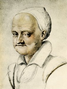 Portret van een oude vrouw door Daniel Dumonstier or Dumoustier