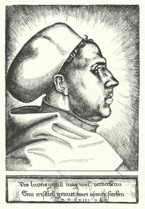 Maarten Luther, Duitse protestantse hervormer door Daniel Hopfer