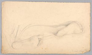 Tekening, onderkant van een paar voeten, 1840 door Daniel Huntington