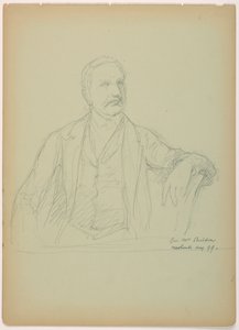 Tekening, Mr. Sheldon Zittend door Daniel Huntington