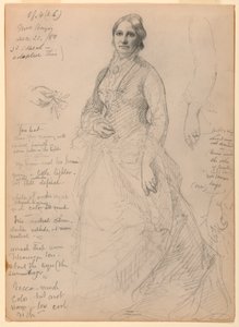 Tekening, mevrouw Rutherford B. Hayes, 21 december 1880