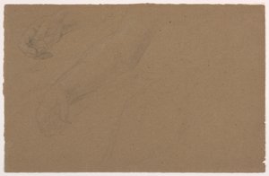 Tekening, rechterhandstudies, 1850-60 door Daniel Huntington