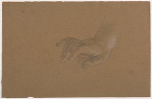 Tekening, Rechterhandstudie, 1850-60 door Daniel Huntington
