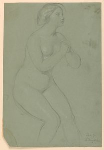 Tekening, Studie voor "Een Magdalena", F, 1852 door Daniel Huntington