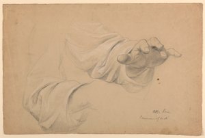 Tekening, Studie voor "Communie van t, 1844 door Daniel Huntington