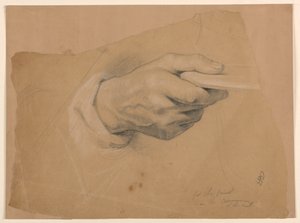 Tekening, Studie voor "Communie van t, 1844 door Daniel Huntington