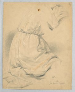 Tekening, Studie voor "Communie van t, 1846 door Daniel Huntington