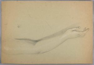 Tekening, Studie voor duplicaat van "C, 1850 door Daniel Huntington