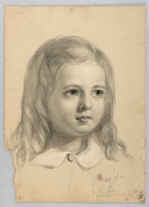 Tekening, Studie voor duplicaat van "Christiana", 1850 door Daniel Huntington