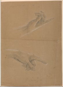 Tekening, Studie voor "Early Christia, 1839-40 door Daniel Huntington