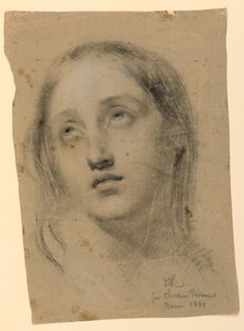 Tekening, Studie voor "Vroegchristelijke gevangenen", 1840 door Daniel Huntington