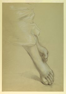 Tekening, Studie voor "Gerechtigheid en Pe, 1878 door Daniel Huntington