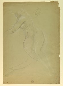 Tekening, Studie voor "Gerechtigheid en Pe, 1886 door Daniel Huntington