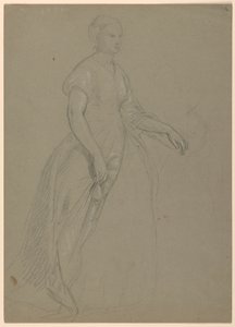 Tekening, Studie voor "Martha Washington Receptie", 1860 door Daniel Huntington