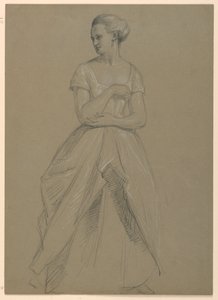 Tekening, Studie voor "Martha Washington Receptie", 1860 door Daniel Huntington