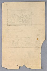 Tekening, Studie voor "Wetenschappelijke Groep", 1858 door Daniel Huntington