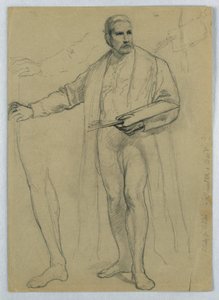 Tekening, Studie voor "Titiaan Tonen, 1866 door Daniel Huntington