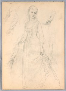 Tekening, Studie voor "Titiaan Tonen, 1872 door Daniel Huntington