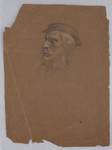 Tekening, Studie voor "Titiaan Tonen, 1872 door Daniel Huntington