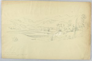 Franconia Notch vanaf de Pemigewasset Rivier nabij Grafton House