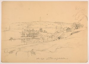 Groton Heights vanaf Heuvel ten Noordoosten van New London door Daniel Huntington