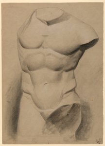 Mannelijke Torso van een Gipsafgietsel door Daniel Huntington