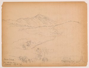 Moose Hillock vanaf Oak Hill House, Littleton, New Hampshire door Daniel Huntington