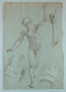 Naakte Engel, Arm van Engel, en Draperiestudies, Studie voor "Droom van Genade" door Daniel Huntington