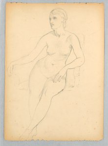 Zittende Naaktstudie voor Portret van Helen Hamersley