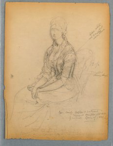 Schets voor portret van Miss Astor door Daniel Huntington