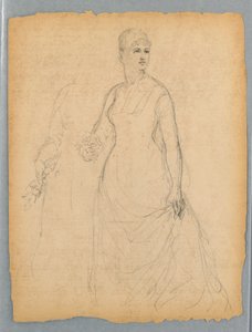 Schets voor Portret van een Staande Vrouw