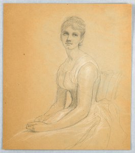 Schets voor Portret van een Vrouw door Daniel Huntington