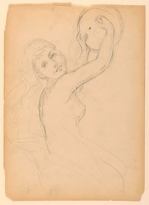 Schets voor een Bacchante door Daniel Huntington