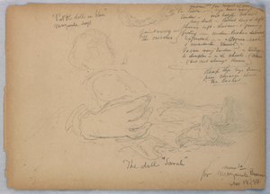 Schetsen voor portret van Marguerite Burrows, 18 november 1884