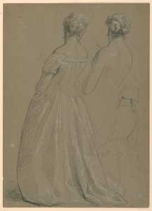 Studies van staande vrouw voor "The Republican Court" (Lady Washington