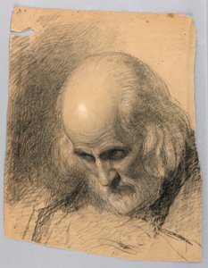 Studie voor "Een les in liefdadigheid" door Daniel Huntington