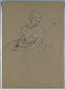 Studie voor "Martha Washington Ontvangst" door Daniel Huntington