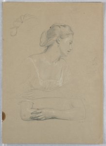 Studie voor "Martha Washington Receptie" door Daniel Huntington