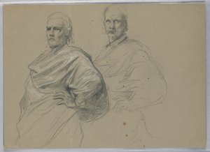 Studie voor "Titian Showing" door Daniel Huntington